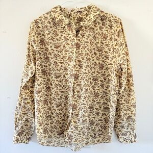 Vintage Gordon Peters Western Toile Print Blouse Cottagecore Prairie
